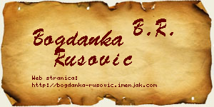 Bogdanka Rusović vizit kartica
